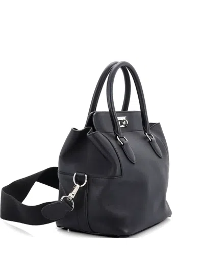 Pre-owned Hermes Toolbox Bag Swift 20 Satchel In Black