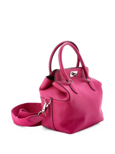 Pre-owned Hermes Toolbox Bag Swift 20 Satchel In Pink