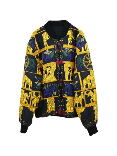 Pre-owned Hermes Torana Reversible Bomber Jacket In Black