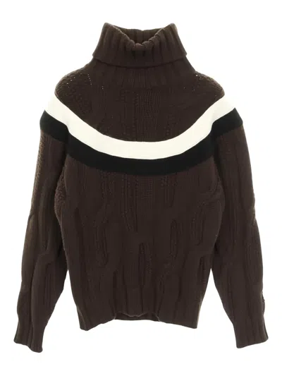 Pre-owned Hermes Torsad Yoke Turtleneck Sweater In Brown
