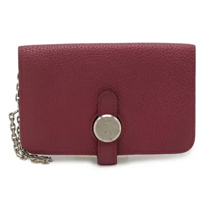 Pre-owned Hermes Tosca Togo Leather Coin Purse/coin Case ()