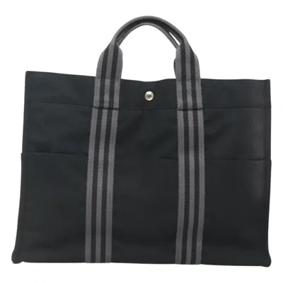 Pre-owned Hermes Toto Canvas Tote Bag () In Black