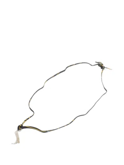 Pre-owned Hermes Tourbillon Boot Charm Necklace In Black