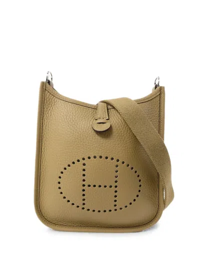 Pre-owned Hermes Tpm Evelyne Shoulder Bag In Brown