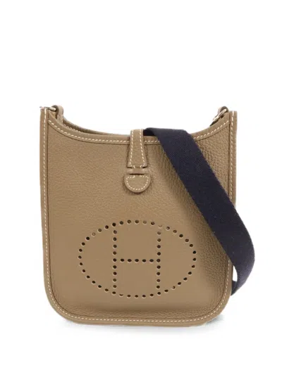 Pre-owned Hermes Tpm Evelyne Shoulder Bag In Brown