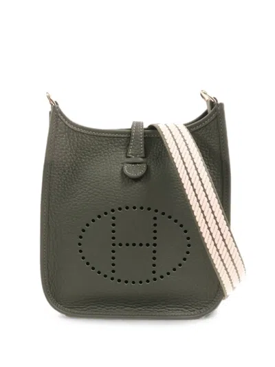 Pre-owned Hermes Tpm Evelyne Shoulder Bag In Green