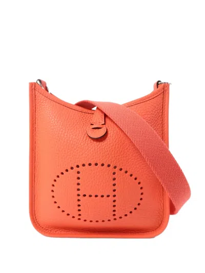 Pre-owned Hermes Tpm Evelyne Shoulder Bag In Orange