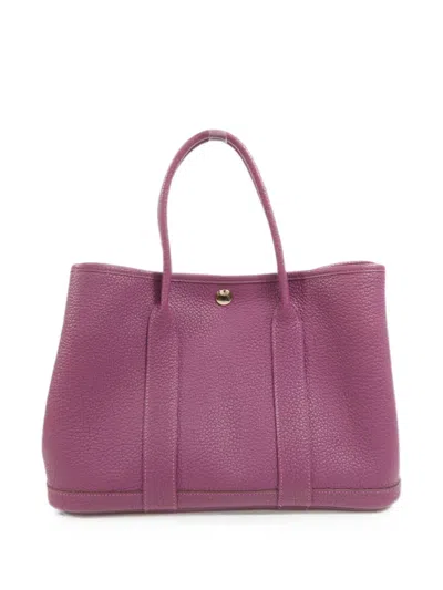 Hermes Tpm Garden Party Tote Bag In Blue