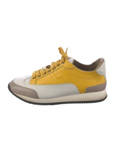 Pre-owned Hermes Trail Athletic Sneakers In Neutrals