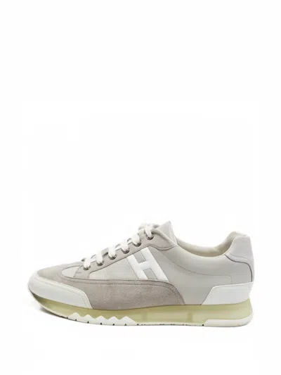 Pre-owned Hermes Trail Low-top Sneakers In Neutrals