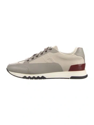 Pre-owned Hermes Trail Sneakers In Gray