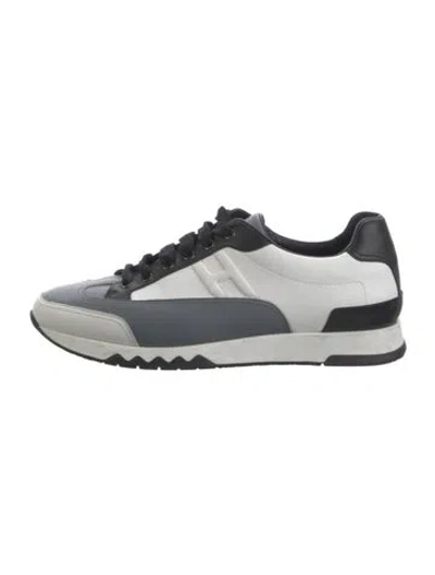 Pre-owned Hermes Trail Sneakers In Grey