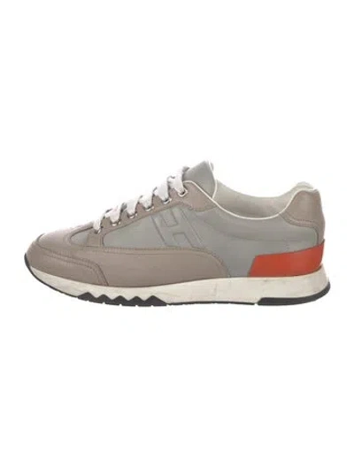 Pre-owned Hermes Trail Sneakers In Neutral