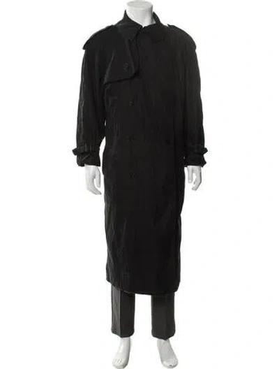 Pre-owned Hermes Trench Coat In Black