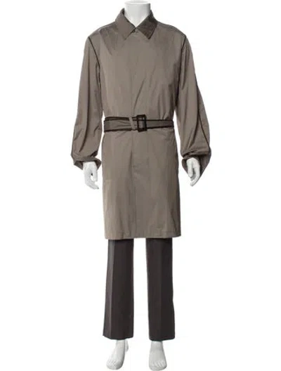 Pre-owned Hermes Trench Coat In Gray