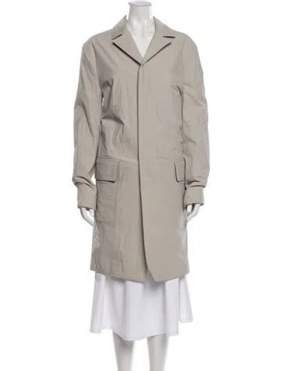 Pre-owned Hermes Trench Coat In Gray