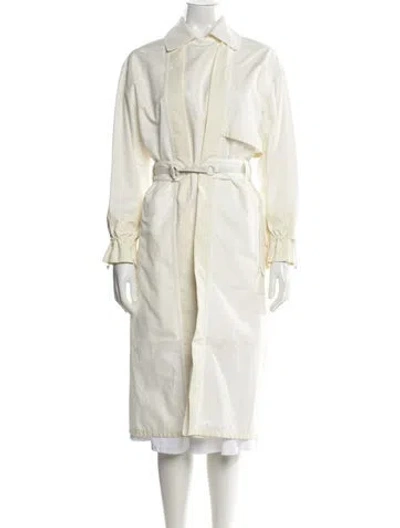 Pre-owned Hermes Trench Coat W/ Tags In White