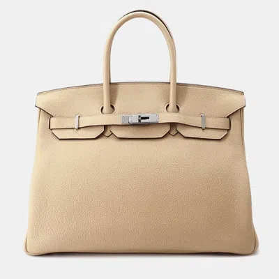 Pre-owned Hermes Trench Togo Leather Birkin 35 Tote Bag