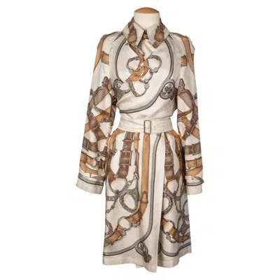 Pre-owned Hermes Trenchcoat 'cavalcadour' By Jean-paul Gaultier Summer 2008 In Brown