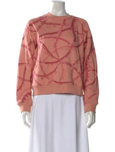Pre-owned Hermes Tresor De Medor Graphic Print Top In Pink