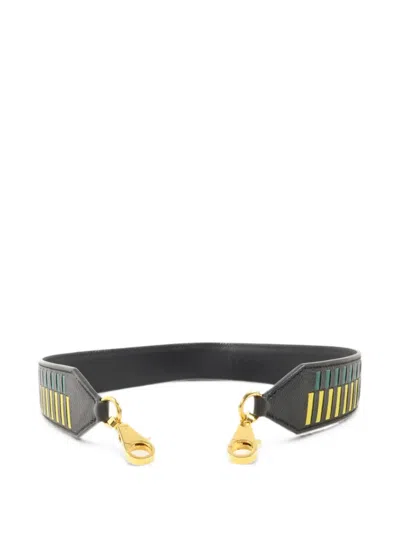 Pre-owned Hermes Tressage Bag Strap In Black