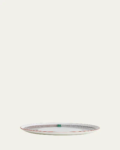 Pre-owned Hermes Tressages Equestres Tart Platter