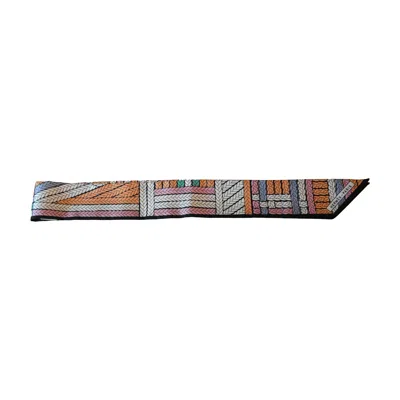 Pre-owned Hermes Tresses H Silk Twilly Scarf Multicolor