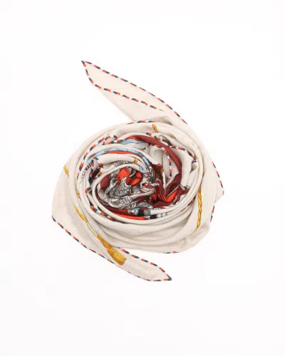 Pre-owned Hermes Hermès Triangle Cashmere Silk Scarf In Multi