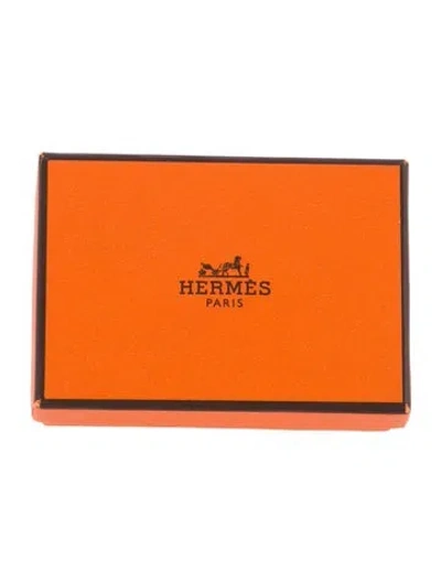 Pre-owned Hermes Tribord Scarf Ring Set In Green