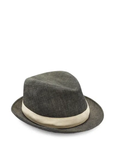 Pre-owned Hermes Trilby Hat In Grey