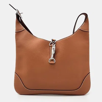 Pre-owned Hermes Trim Bag Handbag In Brown