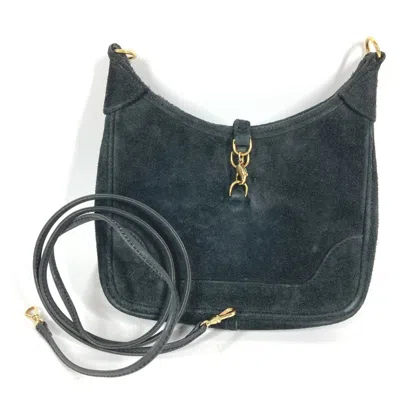 Pre-owned Hermes Trim Black Pochette Shoulder Bag ()