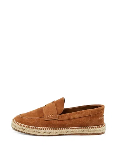 Pre-owned Hermes Trip Espadrilles In Brown