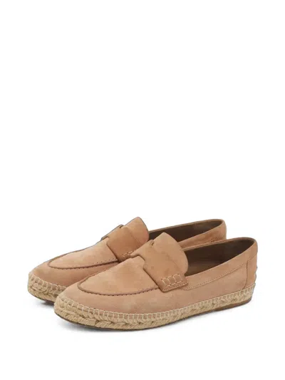 Pre-owned Hermes Trip Flat Espadrilles In Neutrals
