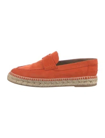 Pre-owned Hermes Trip H Logo Espadrilles In Orange