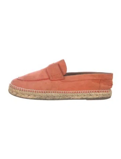 Pre-owned Hermes Trip H Logo Loafers In Orange