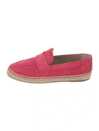 Pre-owned Hermes Trip H Logo Loafers In Pink