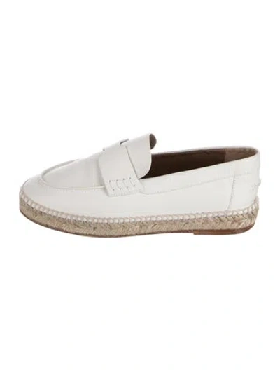 Pre-owned Hermes Trip H Logo Loafers In White