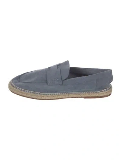 Pre-owned Hermes Trip Suede Loafers In Blue