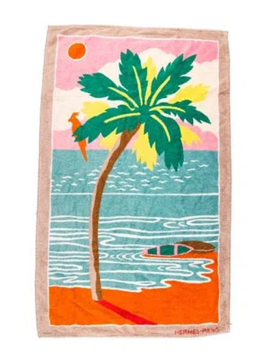 Pre-owned Hermes Tropiquet Beach Towel In Multi