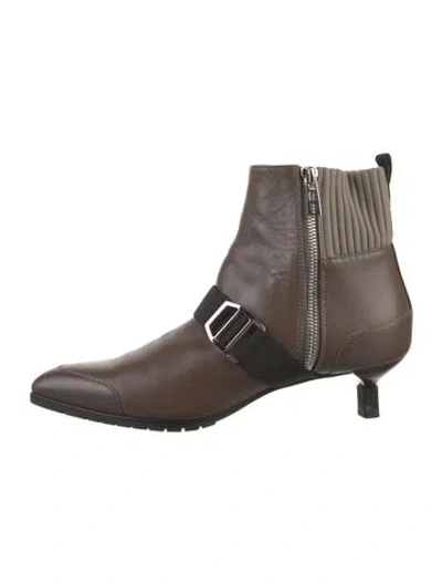 Pre-owned Hermes Tuscan Leather Sock Boots In Brown