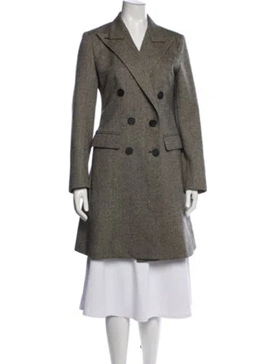 Pre-owned Hermes Tweed Pattern Coat In Multicolor