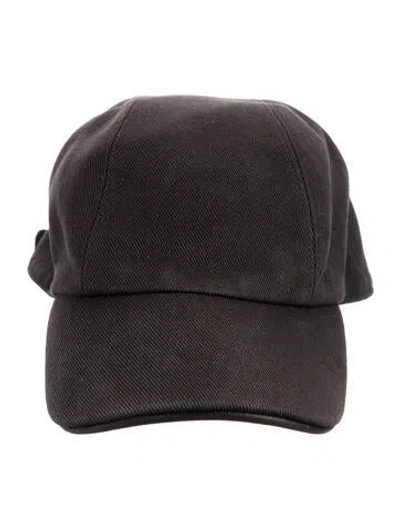 Pre-owned Hermes Twill Baseball Cap In Black