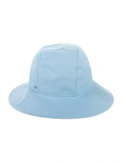 Pre-owned Hermes Twill Bucket Hat In Blue