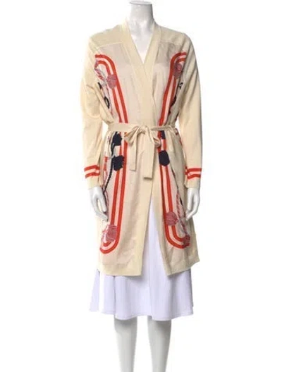 Pre-owned Hermes Twillaine Cordeliere Silk Sweater In Neutral