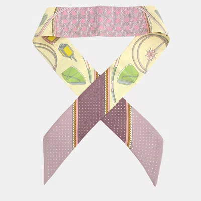 Pre-owned Hermes Twilly Multicolor Silk Scarf