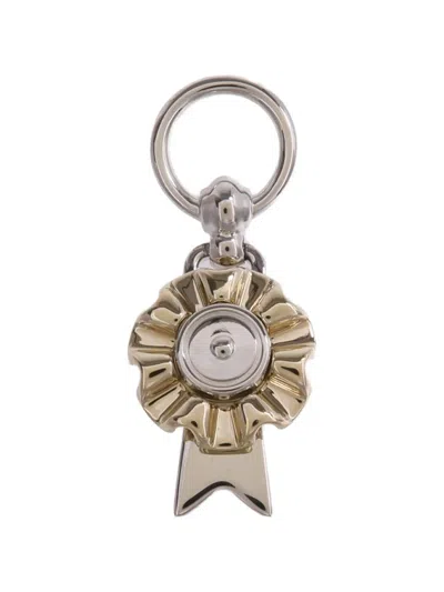 Pre-owned Hermes Twilly Rosette Scarf Ring In Silver