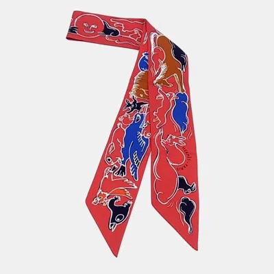 Pre-owned Hermes Twilly Scarf In Multi