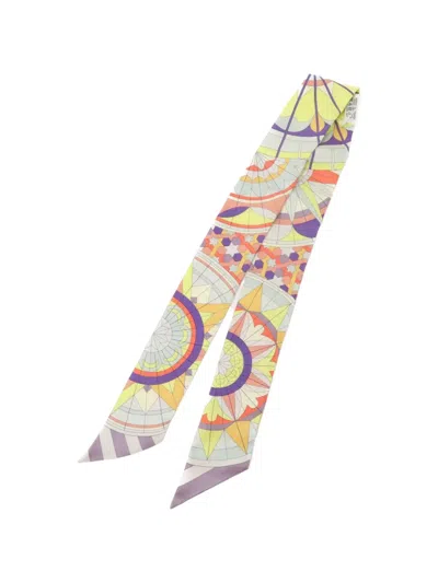Pre-owned Hermes Twilly Scarf In Yellow