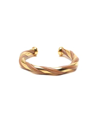 Pre-owned Hermes Hermès Twisted Cuff Bracelet In Brown